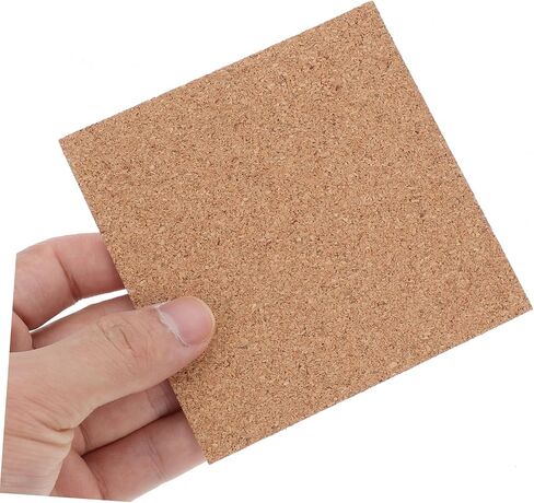 OUNONA 50pcs Self-adhesive Cork Sheets for Diy Crafts Versatile Cork Pads for Coasters Photo Frames School Projects Soft Odorless High-temperature Resistant Material in Kuwait