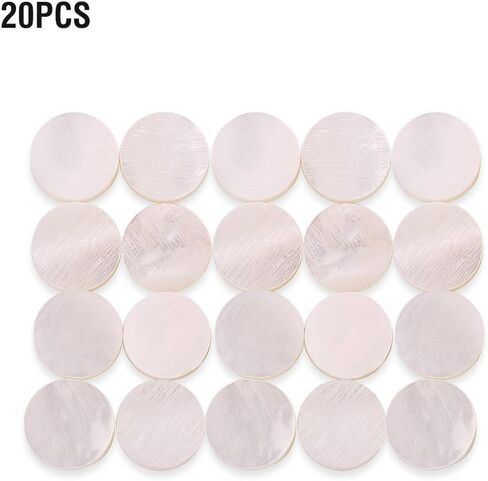 6mm Fretboard Markers, Pearl Inlay Sticker Decals Point Fretboard Markers Mother of Pearl Inlays Fret Dot Markers for Guitar, Bass, Ukulele, Mandolin 12/20Pcs(20Pcs) in Kuwait