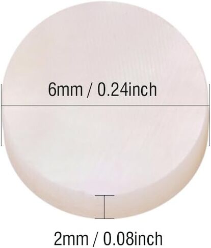 6mm Fretboard Markers, Pearl Inlay Sticker Decals Point Fretboard Markers Mother of Pearl Inlays Fret Dot Markers for Guitar, Bass, Ukulele, Mandolin 12/20Pcs(20Pcs) in Kuwait