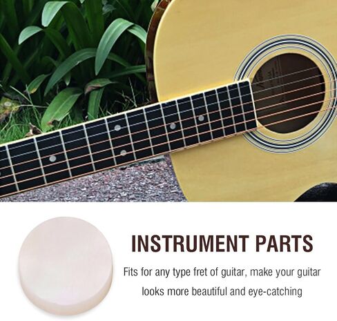 6mm Fretboard Markers, Pearl Inlay Sticker Decals Point Fretboard Markers Mother of Pearl Inlays Fret Dot Markers for Guitar, Bass, Ukulele, Mandolin 12/20Pcs(20Pcs) in Kuwait