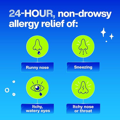 Juniors Claritin Max Strength 10mg Chewables, One Dose for 24-Hour Non-Drowsy Allergy Relief, Children's Allergy Medicine, Kids Chewable Allergy Medicine, Ages 6+, Grape Flavored, 30 Chewable Tablets in Kuwait