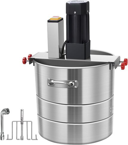 خلاط حشو متعدد الوظائف، خلاط طعام جاف ورطب أوتوماتيكي 33 رطل، آلة تحريك من الفولاذ المقاوم للصدأ 110 فولت 400 وات لحشوات مختلفة، حشو الزلابية، السلطات، المساحيق الجافة، خلاط الطعام التجاري in Kuwait