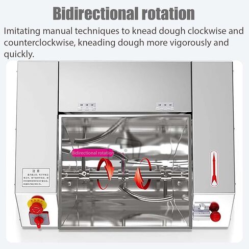 25KG/50QT Commercial Dough Mixer Machine, 110V 2200W Stainless Steel Electric Flour Kneading Mixing Machine, Vegetable Meat Blender, Rotary Bowl, for Kitchen and Restaurant in Kuwait