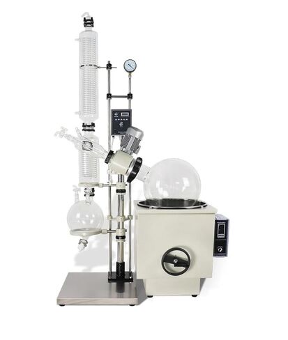 10L Rotary Evaporator 110V Lab Evaporator Rotary with Double Condenser, 0-120rpm Speed,Heating Water/Oil Bath with Intelligent Temperature Control System, Manual Lifting lab Rotavap in Kuwait