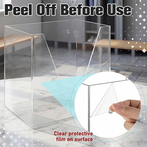 Novabright Protective Wear Organizer Wall Mount Acrylic Glove Earloop Shield Mask Gown Dispenser 15" L x 9" w x 13" h for Hospital Laboratories Factories Food Processing Plants Household Work in Kuwait