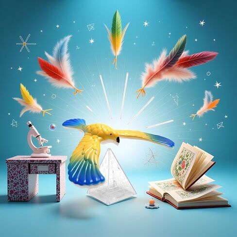 Balancing Eagle, Balancing Bird Balance Eagle Wingspan with Pyramid Stands, Balancing Bird for Finger, Balance Eagle Physics and Science Ornament, Bird Balance Finger Ornament for Party in Saudi Arabia