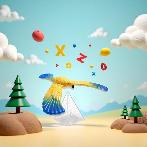 Balancing Eagle, Balancing Bird Balance Eagle Wingspan with Pyramid Stands, Balancing Bird for Finger, Balance Eagle Physics and Science Ornament, Bird Balance Finger Ornament for Party in Saudi Arabia