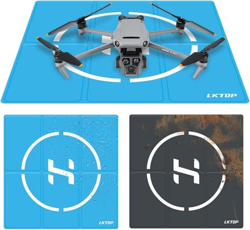 وسادة هبوط بدون طيار LKTOP قابلة للطي لـ DJI/Potensic/Skyrover/Specta، وسادة هبوط كبيرة مضادة للماء على الوجهين لملحقات سلسلة DJI Mavic/Air/Mini/Neo/Flip/Avata/FPV (26 بوصة) in Saudi Arabia
