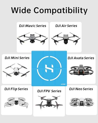 وسادة هبوط بدون طيار LKTOP قابلة للطي لـ DJI/Potensic/Skyrover/Specta، وسادة هبوط كبيرة مضادة للماء على الوجهين لملحقات سلسلة DJI Mavic/Air/Mini/Neo/Flip/Avata/FPV (26 بوصة) in Saudi Arabia
