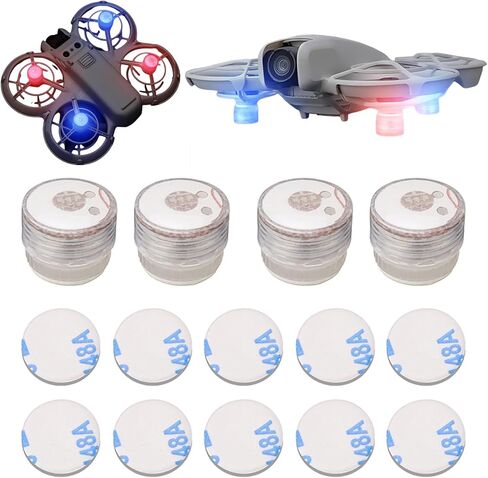 4PCS Drone Strobe Lights Quick Flashing LED Navigation Light Kit for DJI Neo, Neo 2, Mini 5 Pro, Avata 2, Air 3S & Other RC Drone Accessories Anti Collision Lights in Saudi Arabia