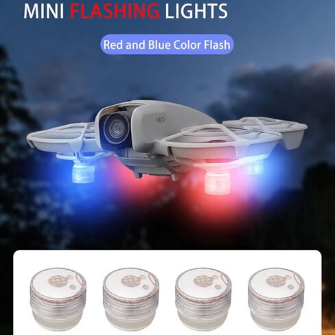 4PCS Drone Strobe Lights Quick Flashing LED Navigation Light Kit for DJI Neo, Neo 2, Mini 5 Pro, Avata 2, Air 3S & Other RC Drone Accessories Anti Collision Lights in Saudi Arabia