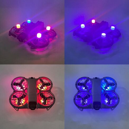 4PCS Drone Strobe Lights Quick Flashing LED Navigation Light Kit for DJI Neo, Neo 2, Mini 5 Pro, Avata 2, Air 3S & Other RC Drone Accessories Anti Collision Lights in Saudi Arabia
