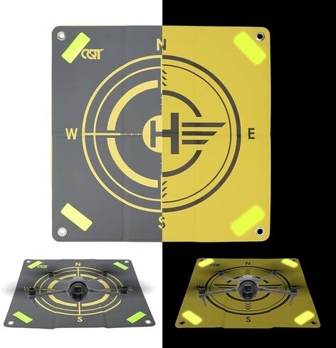 CQT Drone Landing Pad,Universal Waterproof Portable Nighttime Reflective Weighted Landing Apron for DJI Avata 360 Mini 5 4 3 Pro NEO 2,Mavic 4 pro/2/3 Pro,Air 3S 2S RC Quadcopters (21.65inch(55cm)) in Kuwait