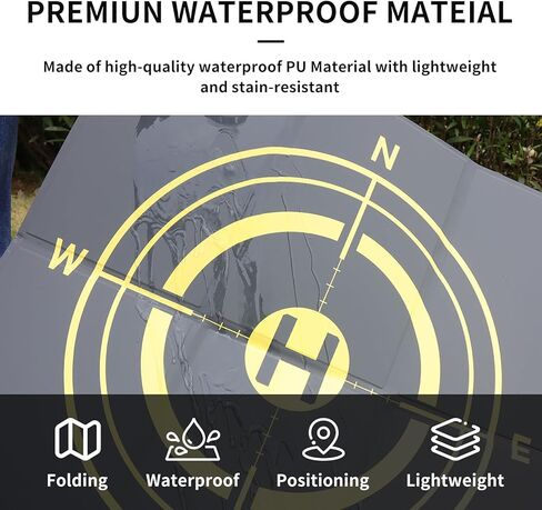 CQT Drone Landing Pad,Universal Waterproof Portable Nighttime Reflective Weighted Landing Apron for DJI Avata 360 Mini 5 4 3 Pro NEO 2,Mavic 4 pro/2/3 Pro,Air 3S 2S RC Quadcopters (21.65inch(55cm)) in Kuwait