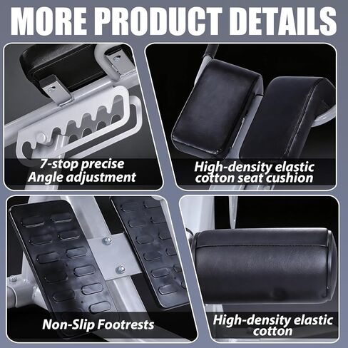 Roman Chair Back Extension Machine Adjustable Hyperextension 660 Lbs Weight Capacity for Athletes Core Work & Home Gym Workouts in Kuwait