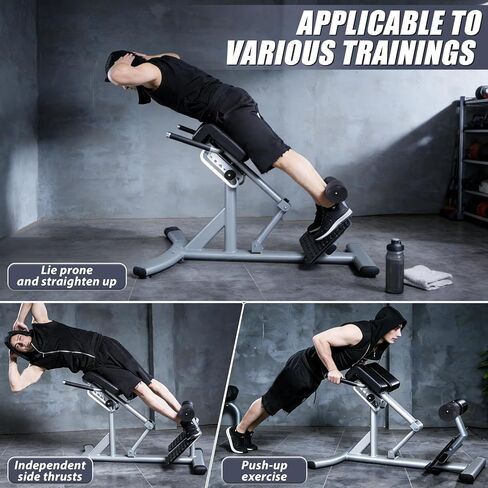 Roman Chair Back Extension Machine Adjustable Hyperextension 660 Lbs Weight Capacity for Athletes Core Work & Home Gym Workouts in Kuwait