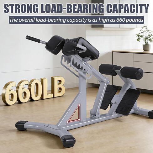 Hyperextension Roman Chair Adjustable Workout Machine 660 Lbs Weight Capacity for Athletes Core Work & Home Gym Workouts in Kuwait