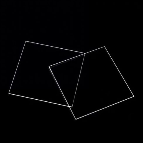 1 Pcs Optical Glass,Fused Quartz Plates,Fused Silica Glass,Quartz Glass Sheet (Laboratory UV-Vis Grade, 85 x 85 x 1 mm) in Kuwait