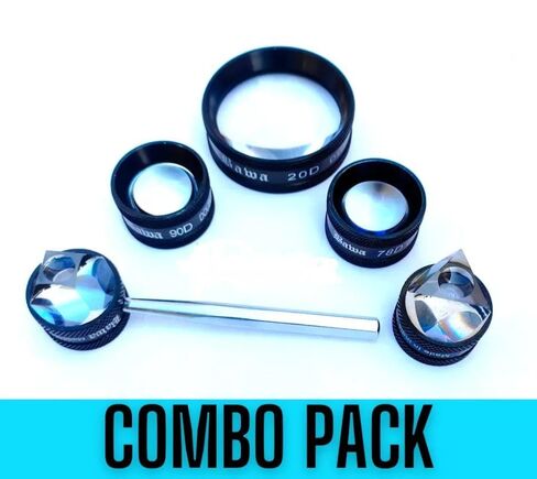 Double Aspheric Lens Combo, Black 20D 90D 78D, 4 Mirror Lens in Volk Case in Kuwait