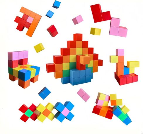Magnetic Blocks 1.18 inch,Large Magnetic Building Blocks for Toddlers 3 4 5 6 7 Magnet Cubes, Preschool STEM Sensory Montessori Autism Toys for Kids 3-7 Birthday Easter Gifts（40Pcs） in Kuwait