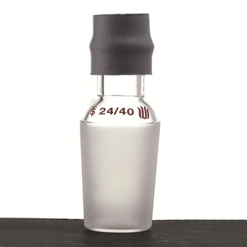 Thermometer connector with rubber sleeve of 7 mm inner diameter, ADAPTER, INLET, borosilicate glass, A45(A452942) in Kuwait