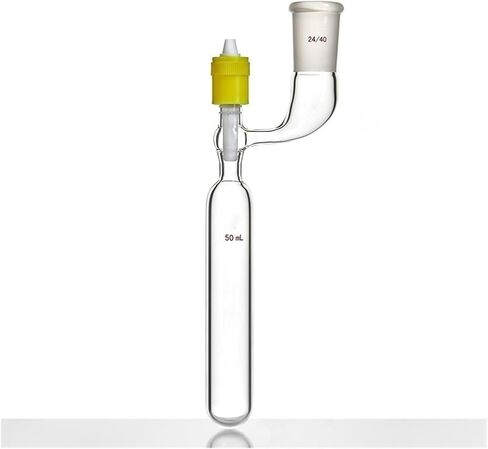 Solvent Storage Bottle with Internal Grinding Mouth, Thick Wall, New 8mm High Vacuum Valve,(350mL-F761358Y) in Kuwait