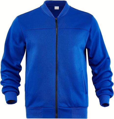 Men’s Zip-Up Sweatshirt, Mock Neck,Warm Classic Lightweight Outerwear for Autumn and Winter in Saudi Arabia