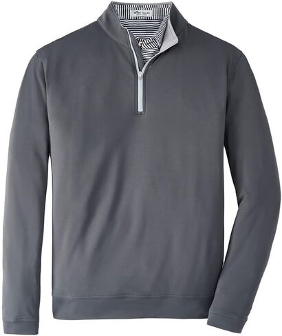 PETER MILLAR Mens Quarter Zip Knitwear, M, Grey in Kuwait