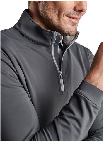 PETER MILLAR Mens Quarter Zip Knitwear, M, Grey in Kuwait