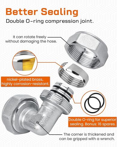 (4 قطع) تركيبات أنابيب هواء الكوع 3/4 بوصة، طقم نظام الهواء السريع للكوع، 200 رطل لكل بوصة مربعة مانعة للتسرب مع حلقة دائرية مزدوجة لمجموعة نظام أنابيب الهواء المضغوط في المرآب in Kuwait