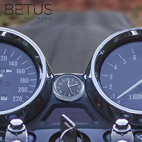 Betus Car Dashboard Clock - Stick on Dashboard or Install with Air Vent Clip - Mini Tiny Small Analog Clock Watch for Vehicle Automotive Car Truck Boat Bike Home Motorcycle in Kuwait
