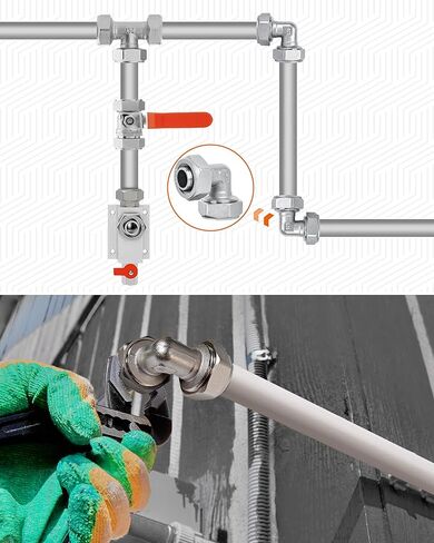 (4 قطع) تركيبات أنابيب هواء الكوع 3/4 بوصة، طقم نظام الهواء السريع للكوع، 200 رطل لكل بوصة مربعة مانعة للتسرب مع حلقة دائرية مزدوجة لمجموعة نظام أنابيب الهواء المضغوط في المرآب in Kuwait