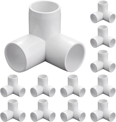 20 حزمة من تركيبات PVC مقاس 1/2 بوصة، تجهيزات أنابيب من فئة الأثاث 3 طرق لأنابيب SCH40 PVC، موصلات الأنابيب لجميع الهياكل والإطارات التي تصنعها بنفسك in Kuwait