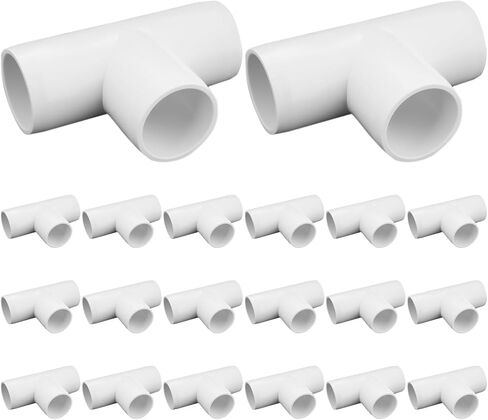 20 حزمة من تركيبات PVC مقاس 1/2 بوصة، تجهيزات أنابيب من فئة الأثاث 3 طرق لأنابيب SCH40 PVC، موصلات الأنابيب لجميع الهياكل والإطارات التي تصنعها بنفسك in Kuwait