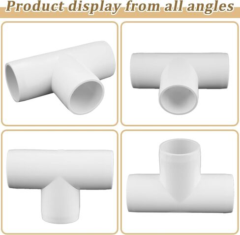 20 حزمة من تركيبات PVC مقاس 1/2 بوصة، تجهيزات أنابيب من فئة الأثاث 3 طرق لأنابيب SCH40 PVC، موصلات الأنابيب لجميع الهياكل والإطارات التي تصنعها بنفسك in Kuwait