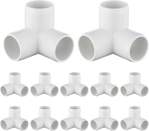 20 حزمة من تركيبات PVC مقاس 1/2 بوصة، تجهيزات أنابيب من فئة الأثاث 3 طرق لأنابيب SCH40 PVC، موصلات الأنابيب لجميع الهياكل والإطارات التي تصنعها بنفسك in Kuwait
