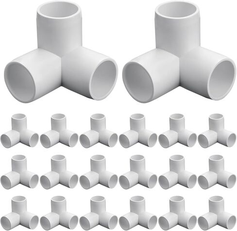 20 حزمة من تركيبات PVC مقاس 1/2 بوصة، تجهيزات أنابيب من فئة الأثاث 3 طرق لأنابيب SCH40 PVC، موصلات الأنابيب لجميع الهياكل والإطارات التي تصنعها بنفسك in Kuwait