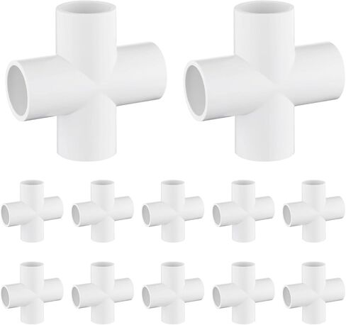 20 حزمة من تركيبات PVC مقاس 1/2 بوصة، تجهيزات أنابيب من فئة الأثاث 3 طرق لأنابيب SCH40 PVC، موصلات الأنابيب لجميع الهياكل والإطارات التي تصنعها بنفسك in Kuwait