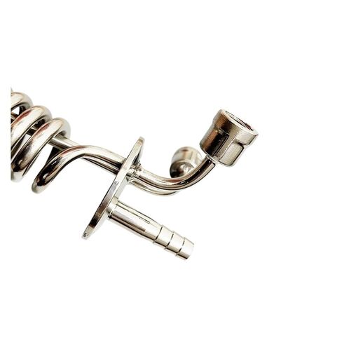 ملف تبريد تقطير ثلاثي المشبك 1.5 بوصة 38 مم (OD50.5 مم) مع خيط أنثى 1/4 بوصة، ارتداد، مكثف، الطول 300 مم، فولاذ 304 in Kuwait