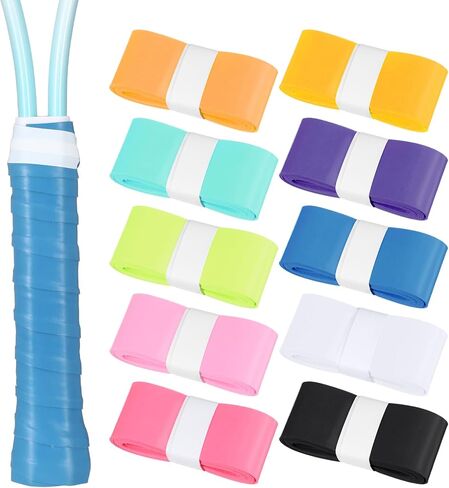 10Pcs Tennis Grip Tape Anti-Slip Pickleball Overgrip Grips Tapes Racket Grip Tape for Tennis Pickleball Badminton in Saudi Arabia