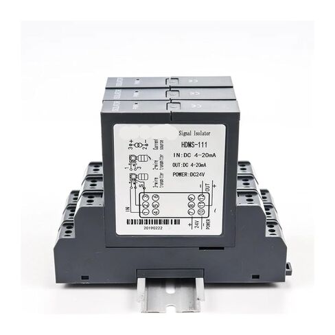 1pcs 12-28Vdc 4-20mA Signal Converter Analog Voltage Signal Splitter 35MM Rail(4-20MA to 0-10V_1 in 2 Out) in Kuwait