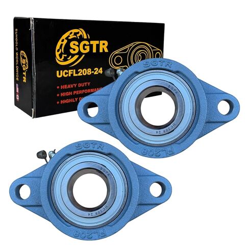 2 Pack Premium UCFL204-12 محملان وسادة شفة الترباس ، الصف الصناعي الثقيل ، 3/4 "بوصة ، ختم واقٍ فائق ، تحالف الذاتي ، وحدات محمل الحديد الزهر الصلب والكروم الصلب in Kuwait