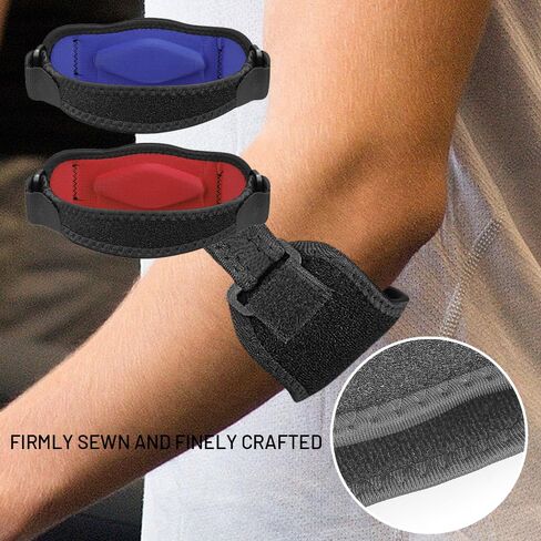 Tennis Elbow Brace 2Pack for Tendonitis, Elbow Pain Relief, for Tennis & Golfer's, Offer Support and Comfort for Eblow, One Size Fit All Elbow, Performance Forearm Band for Men Women, Black in Kuwait