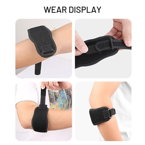 Tennis Elbow Brace 2Pack for Tendonitis, Elbow Pain Relief, for Tennis & Golfer's, Offer Support and Comfort for Eblow, One Size Fit All Elbow, Performance Forearm Band for Men Women, Black in Kuwait