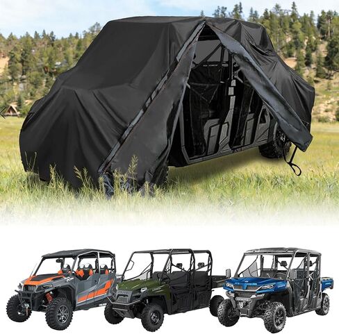 4-6 Seater UTV Crew Cover Side Zipper Waterproof Windproof 420D Heavy Duty for CFMOTO Uforce 1000 XL, Polaris RZR 900/1000 4,General 4,Ranger Crew,Can am Maverick Max,Kawasaki Teryx 4,Honda in Kuwait