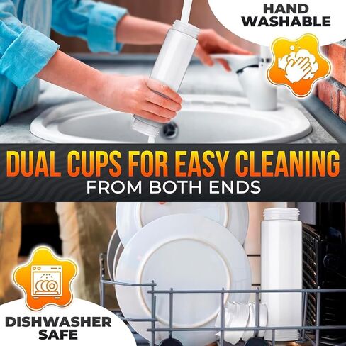 Set of 6 Condiment Squeeze Bottles for Sauces 16 oz – Easy-to-Fill Clear Bottles with Self-Closing Valve | Ready-to-Dispense for Dressings, Ketchup, Mustard & More, Durable, Reusable, Mess-Free Design in Kuwait