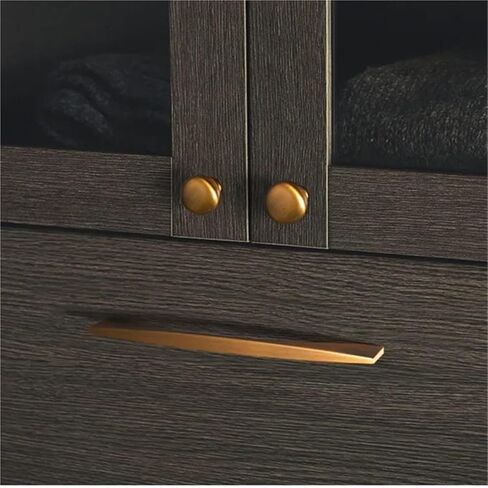 Drawer Handle Antique Bronze Golden Wine Cabinet Closet Door Furniture Hardware Zinc Alloy 1Pcs(Golden-Single) in Kuwait