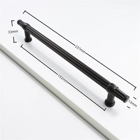Solid Cabinet Handles Wardrobe Pull Cupboard Door Kitchen Retro Pulls 1Pcs(Black brown-C192mm) in Kuwait