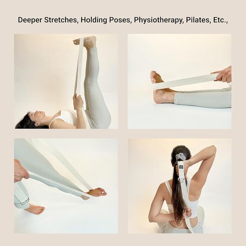 Tharie Organic Cotton Yoga Strap, GOTS Certified, Adjustable D-Ring, Soft & Durable Stretching Strap for Yoga, Pilates & Physical Therapy, 250 cm in Saudi Arabia