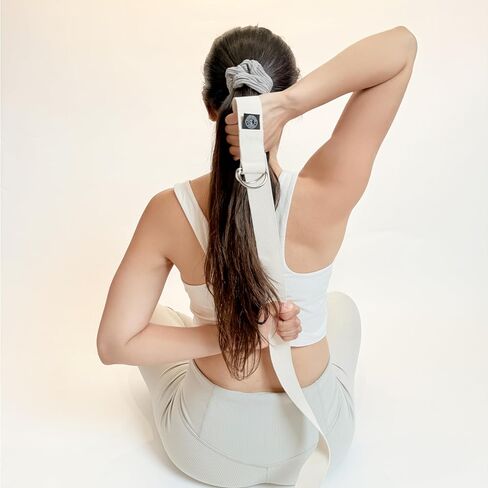 Tharie Organic Cotton Yoga Strap, GOTS Certified, Adjustable D-Ring, Soft & Durable Stretching Strap for Yoga, Pilates & Physical Therapy, 250 cm in Saudi Arabia